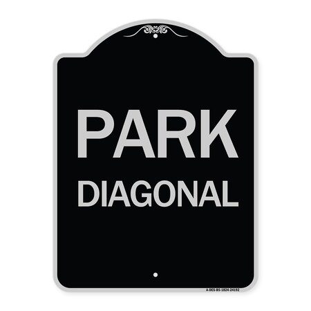 Diagonal Parking 1 Heavy-Gauge Aluminum Architectural Sign